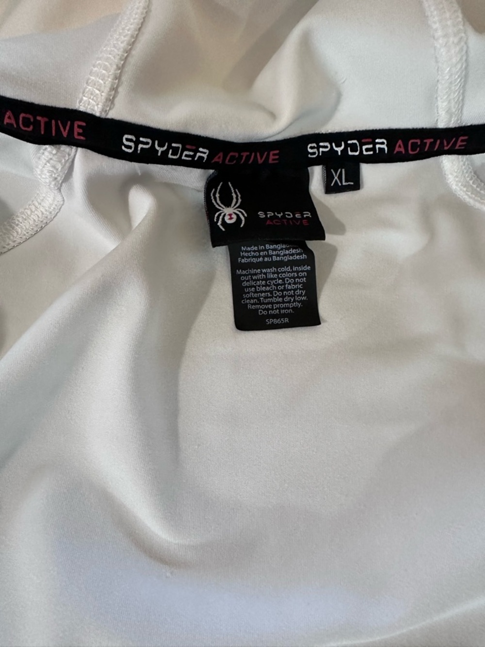 Spyder Active White Zip Hoodie Jacket XL Athleisure | running | hiking | GUC - Picture 7 of 9